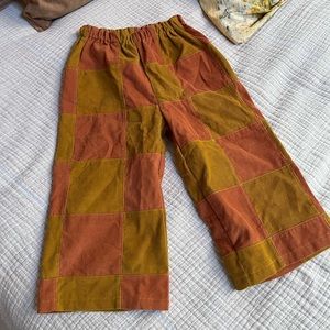 wild wawa corduroy patchwork pant size 2-3